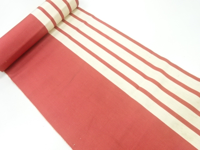 JAPANESE KIMONO / ANTIQUE BOLT FOR OBI / WOVEN STRIPE